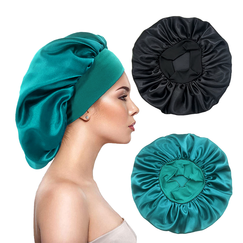 Hair Spa Wellness - 2 pçs/lote feminino cetim sólido bonnets