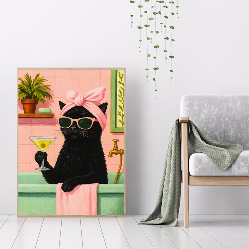 Gato com martini na banheira g - Spa Wellness Images avaliação e preço